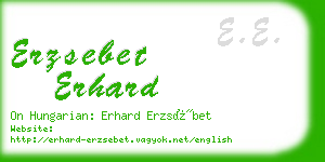 erzsebet erhard business card